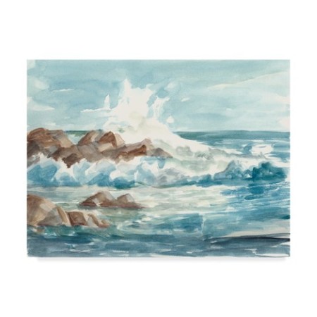 Ethan Harper 'Coastal Watercolor I' Canvas Art,18x24